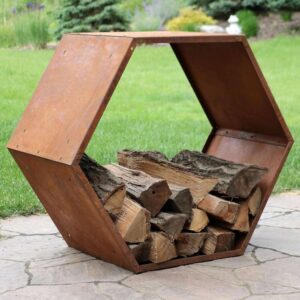 Buy Corten Steel Outdoor Furniture | Weathered Steel Seating and Tables | Rusted Steel Patio Furniture (Category Page) 6 buy firewood holder online