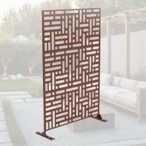 Buy Corten Steel Outdoor Furniture | Weathered Steel Seating and Tables | Rusted Steel Patio Furniture (Category Page) 4 privacy outdoor panels